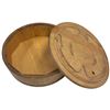 Image 3 : Clarence Mills Carved Wood Lidded Bowl with Haida Design - 10" diameter x 3" deep