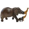 Image 2 : Carved Wood Buffalo & Elephant Statuette & Mini Copper Hunter on Horse (Buffalo is 4" x 6" x 4" tall