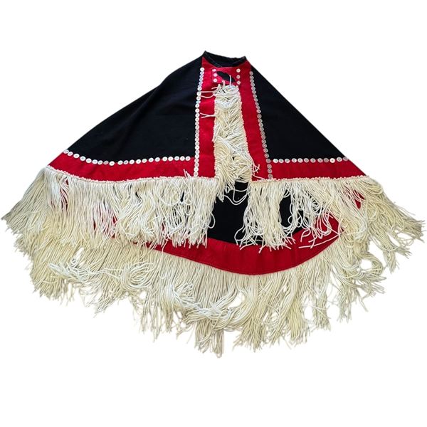 Northwest Coast Regalia Button Cape - Knit and Felt - Beautiful Condition