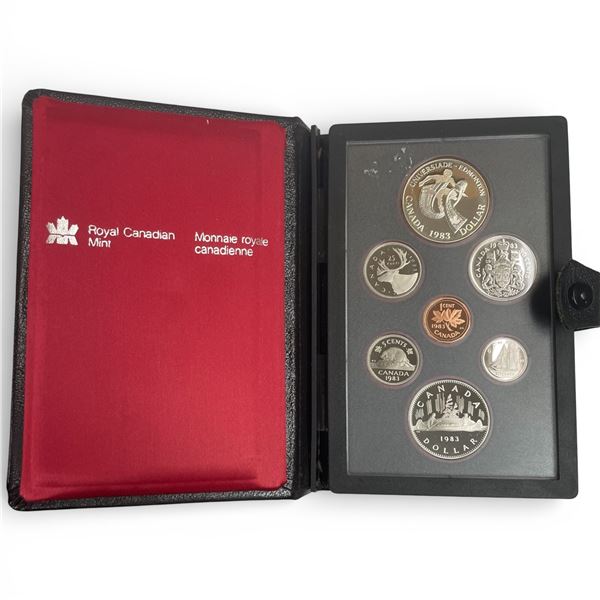 1983 Canadian Proof Double Dollar Coin Set - Edmonton World University Games Commemorative Dollar is
