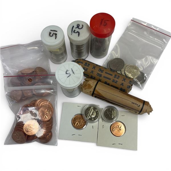 2 Bag of Coins (Majority are Canadian) * Approximate face value is $20