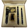 Image 2 : Waterman Gift Set of Watch, Lighter, Fountian Pen & Felt Pen * All in original fitted case