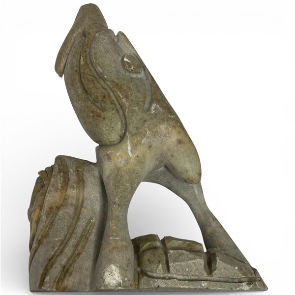 Numbered Stone Sculpture Signed "Brett" - Some Damage - (2" x 8" x 9" tall)