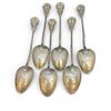 Image 2 : 6 Vintage Sterling Silver 4" Arts & Crafts Demitasse Spoons by Mildred Creed - Australian * Total we