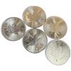 Image 1 : Five 2021 Canada .9999 Fine Silver 1 Troy Oz. Maple Dollar Coins * Tax exempt * Total of 5 Troy Oz.