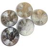 Image 1 : Five 2022 Canada .9999 Fine Silver 1 Troy Oz. Maple Dollar Coins * Tax exempt * Total of 5 Troy Oz.
