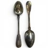 Image 2 : 2 Antique Sterling Silver 9" Serving Spoons (Edinburgh Hallmarks * Alexander Coghill 1837-1856) * En