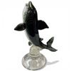 Image 2 : Murano Glass Statue of a Breaching Fish - 10" tall on a 4.5" base