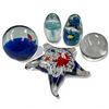 Image 1 : 5 Marine Themed Art Glass Paperweights