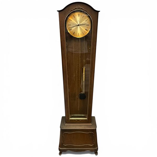 Vintage Junghans Grandmother Clock Missing One Weight 64.5-Inch
