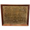 Image 1 : Antique 1928 Embroidered Sampler (20" x 24" framed)