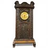 Image 1 : Carved Wood Clock - 26" tall on a 6" x 12" base