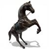 Image 1 : Leather Rearing Horse Statue - 28" tall
