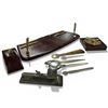 Image 2 : Vintage Leatherette Desk Set plus Stapler and Many Letter Openers