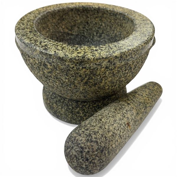 Large Granite Mortar & Pestle - 5" tall x 7" diameter