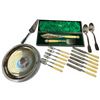 Image 1 : Collection of Silver Plated Fish Knife Server & Knives, Flatware & Platter