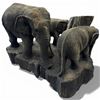 Image 1 : Large Sculpture of Elephants - 16" x 14" x 13" tall