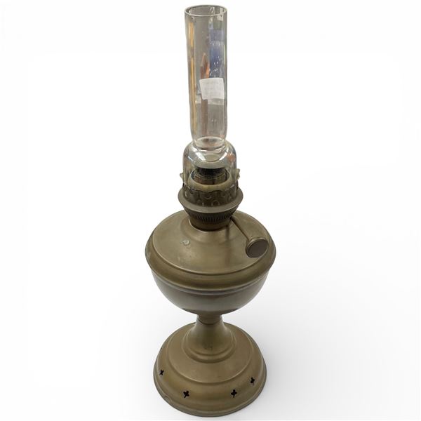 Metal Russian Oil Lamp with Chimney - 17" tall