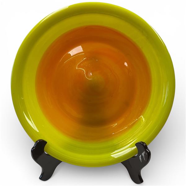 Vivid 18" Art Glass Plate