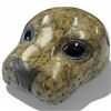 Image 1 : Cast Metal Seal Head with Enamel Eyes - Signed with Marker C. A. Benson -M- (5" x 6" x 2.75" tall)
