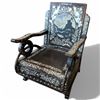 Image 1 : Chinese Arm Chair with Phoenix & Floral Mother-of-Pearl Inlay and Round Marble Inlay