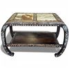 Image 1 : Chinese Coffee Table with Inlaid Mother-of-Pearl and Marble (15" x 34" x 22" tall)