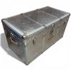 Image 2 : Metal Storage Trunk with Interior Tray - Stamped SZETO on the front (21" x 40" x 22" tall)
