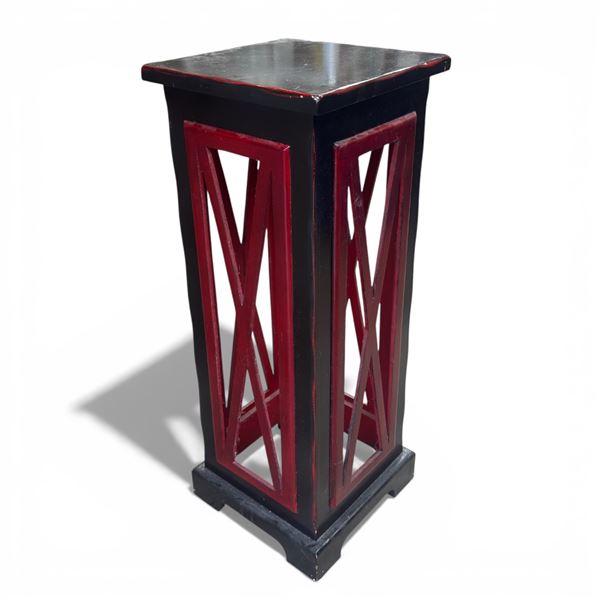 Wood Pillar Plant or Décor Stand (11" x 11" x 28" tall)