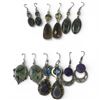 Image 1 : 6 Pairs of Earrings in Silver Settings (Citrine, Druzy, Amethyst , Agate & More) * Majority are stam