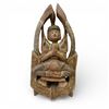 Image 2 : 3 Carved Wood Collectibles *  31" Tall  Abstract, Wall Hanging 9" x 18" Deity Carving & 23" Tall Sou