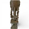 Image 3 : 3 Carved Wood Collectibles *  31" Tall  Abstract, Wall Hanging 9" x 18" Deity Carving & 23" Tall Sou