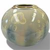 Image 1 : Glazed Porcelain Art Vase Signed McKeen (4.5" deep x 6" diameter)