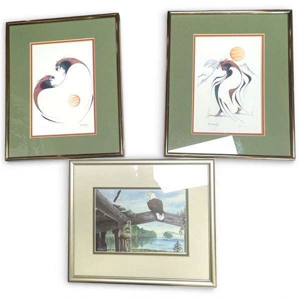 2 Garnet Tabacco and 1 Sue Coleman Framed Print (all are double matted * Garnet Tabacco prints are 1