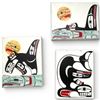 Image 1 : 3 First Nation Design Canvas Wall Art * 2 are signed HAB 2007 (8" x 10")