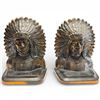 Image 1 : Matched Pair of Cast Metal Bookends 8 3" x 5" x 6" tall