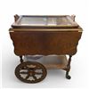 Image 1 : Drop Side Oak Tea Trolley with Removable Glass Tray (16" x 26" x 28" tall when sides are down)