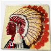Image 1 : Hooked Rug Wall Art with Tassel Detail * 34" x 34"