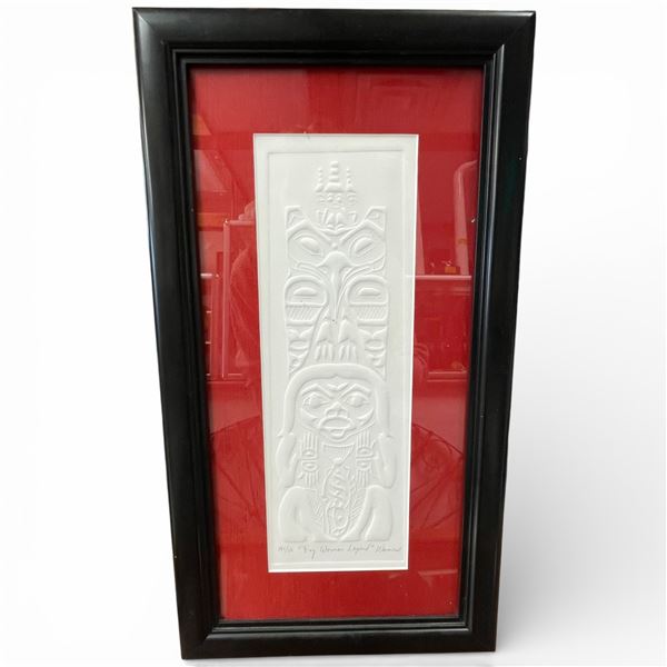 Arnie Weimer "Fog Woman Legend" White Embossed Print #141/750 * Pencil signed and numbered * 11" x 2