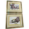 Image 1 : 2 Framed Michael Duncan Art Cards * Double matted in 8" x 10" frames