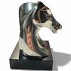Image 2 : Silver Plated Horse Head Statue * 4" x 4" x 6.5" tall