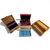 Image 2 : Assortment of 4 Jewel Boxes and Cases * Red Leather Jewelry Box is 7" x 10" x 4" tall