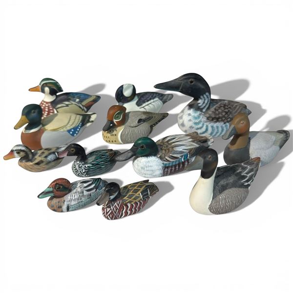 Collection of Mini Water Fowl Figurines (Sizes range from 2" to 6" long)