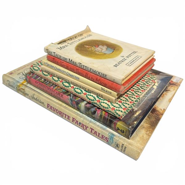 Stack of Vintage Children's Books (Hans Christen Anderson, Beatrix Potter and more)