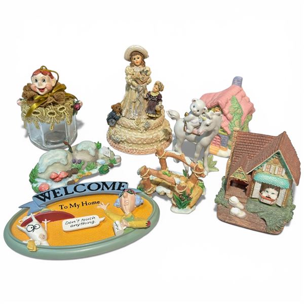 Group of 8 Decorative Keepsakes * Variety of Materials