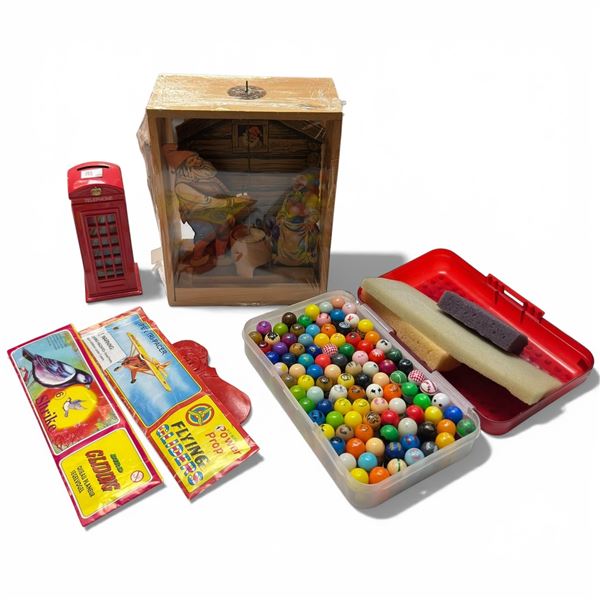 Group of Children's Toys (Jumping beans, Ronald McDonald Shoe Horn, Gliders and more)