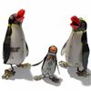 Image 1 : 3 Vintage Tin Toy Penguins (tallest is 6")