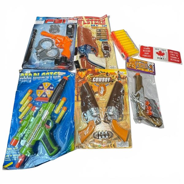 Cowboy and FBI Themed Toy Gun Sets