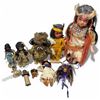 Image 2 : Lot of Assorted First Nations Collectable Dolls in Traditional Dress Tallest 17-Inch
