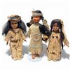 Image 1 : Native First Nations Dolls 3 Piece Set 14-Inch Tall