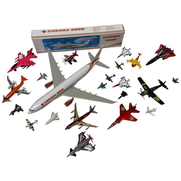 Collection of Various Diecast Planes Canada 3000 Plane Micro MacHines & More
